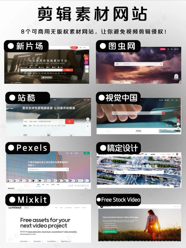 素材网站（剪辑素材，视频素材，电影素材，音乐音效）分享-商机库社区-六库全书-88副业网
