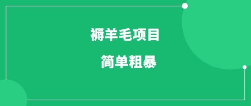 褥羊毛项目，日入300，简单粗暴！-88副业网