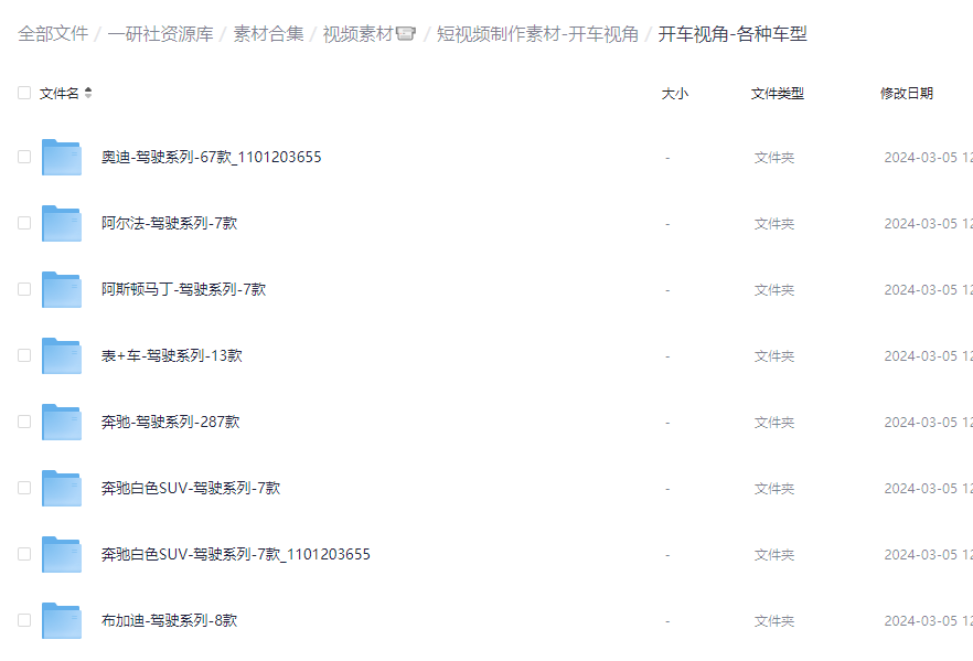 开车视角的短视频素材1000款-资源库社区-六库全书-88副业网