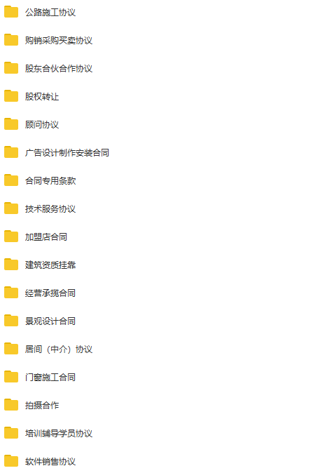 1200份合同模版-资源库社区-六库全书-88副业网