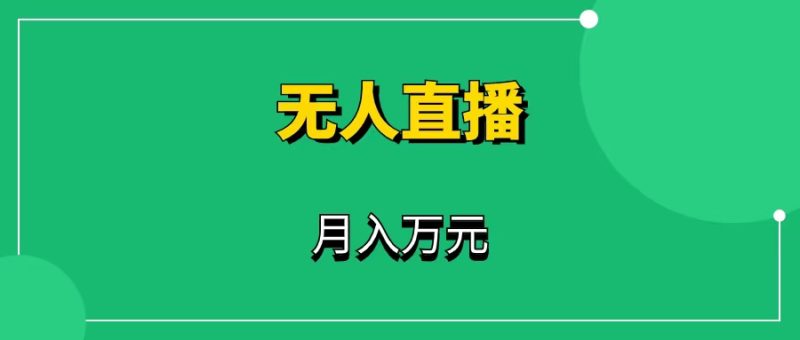 无人直播，月入万元（附项目教程）-88副业网