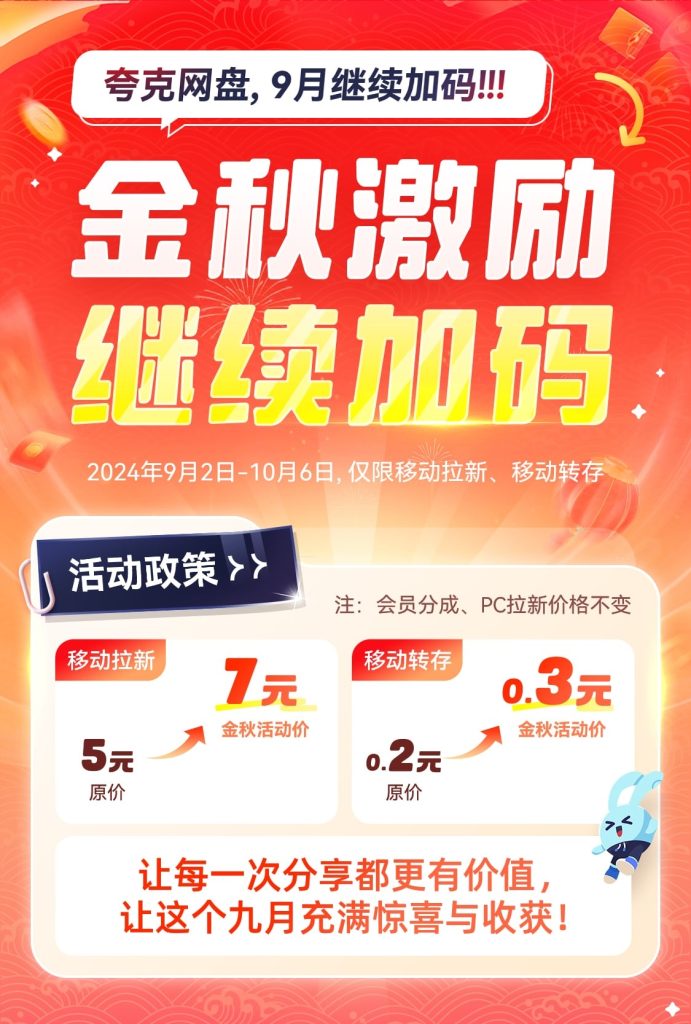 各大网盘拉新的金秋活动开启，又一波搞钱的机会-商机库社区-六库全书-88副业网