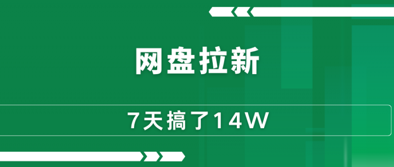 拉爆网盘拉新,7天赚了14W+-88副业网